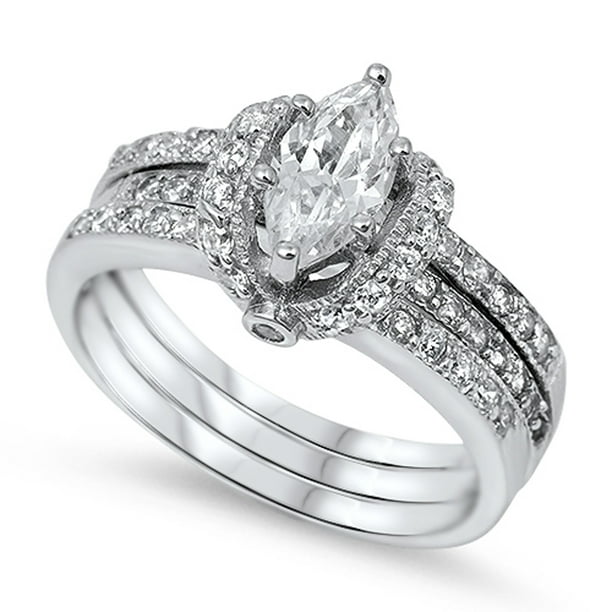 925 STERLING SILVER STIMULATED DIAMOND WEDDING ETERNITY BAND RING USA 5 6 7 8 9